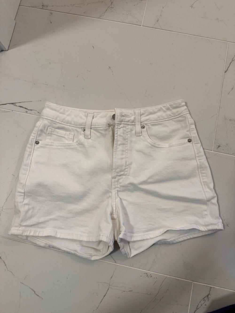 Old Navy White Denim Cutoff Shorts